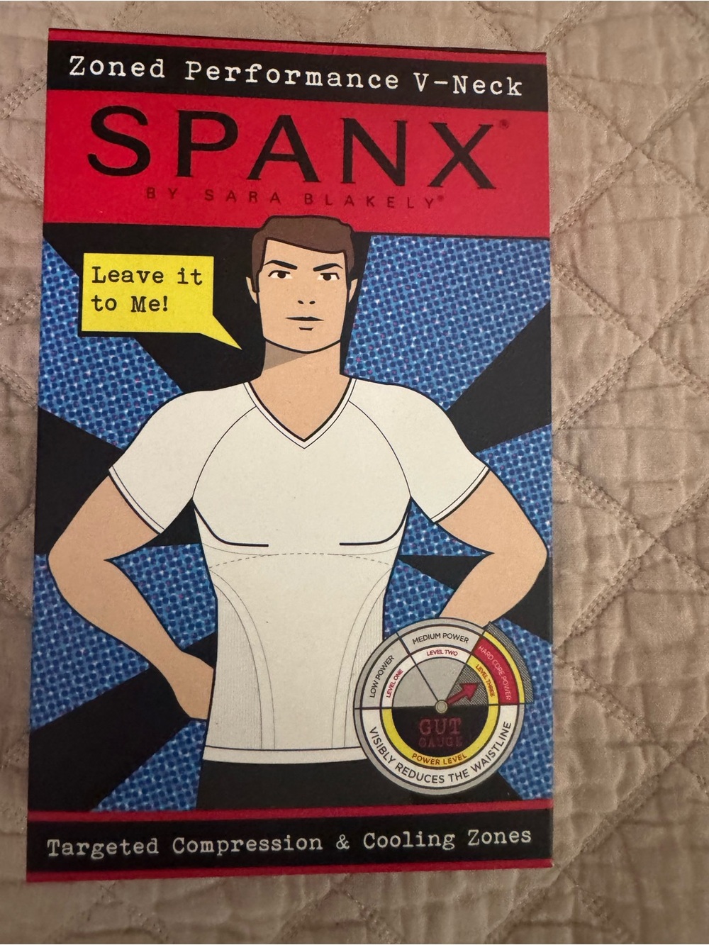 Spanx Men’s V Neck Ultra Sculpt Seamless Compression Undershirt Size Large
